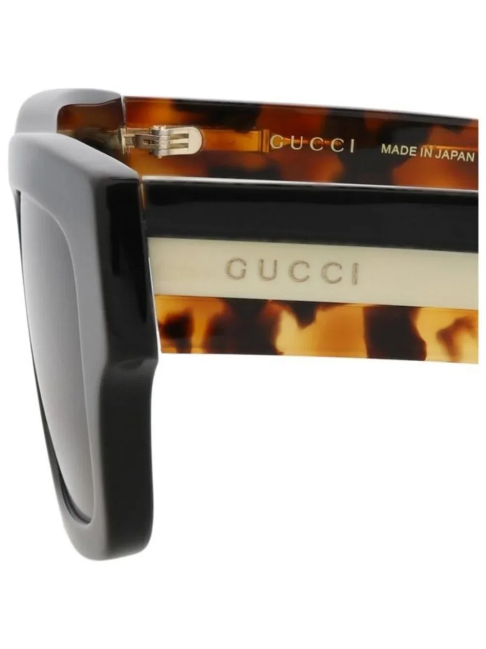 New Gucci Mens Square/Rectangle Black Black Brown Fashion Designer Sunglasses